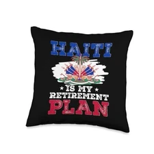 Haiti Haitian Flag Day Throw Pillow 16x16