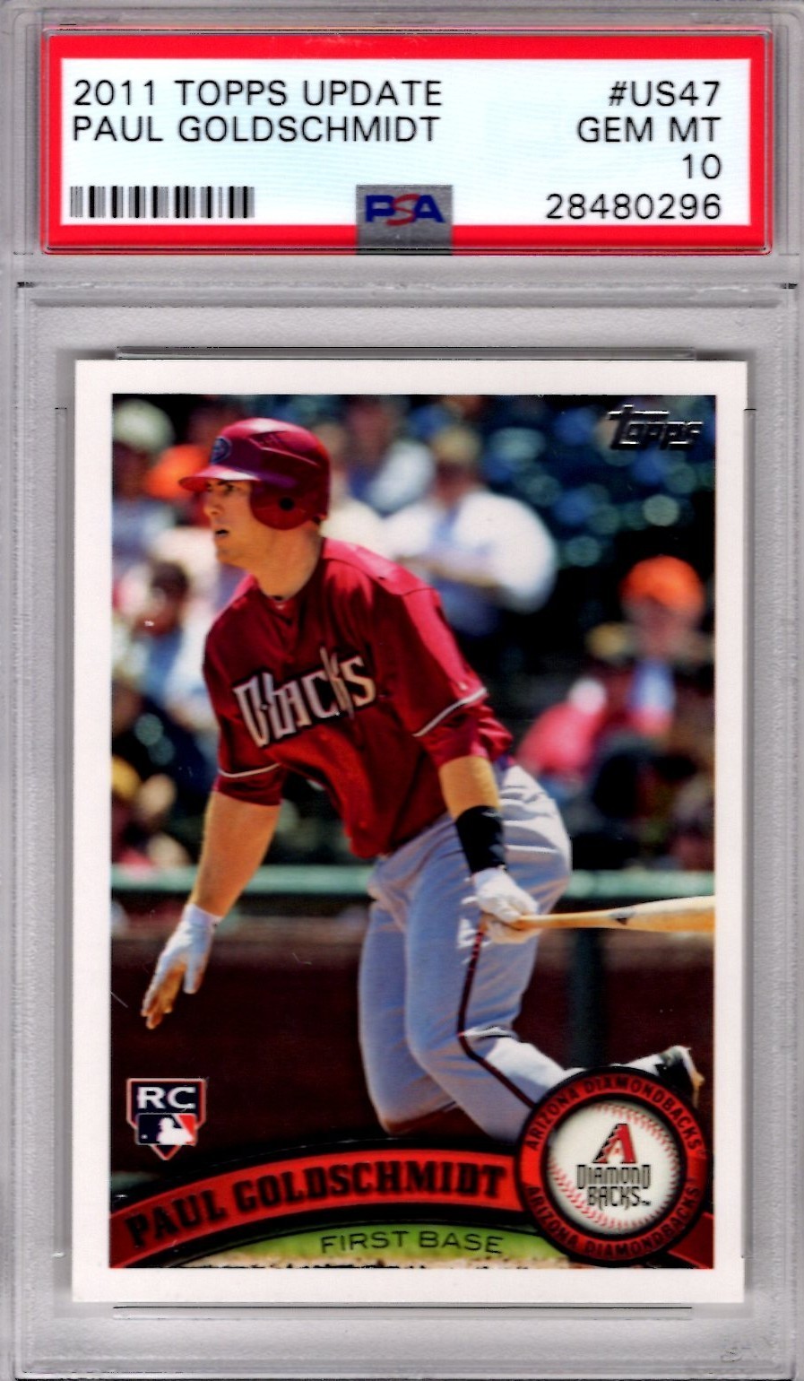2011 Topps Update Paul Goldschmidt PSA 10 GEM MINT RC Rookie US47