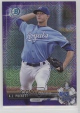 2017 Bowman Chrome Prospects Mega Box Purple Refractor /250 AJ Puckett #BCP4 b0q