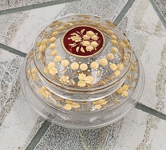 玻璃金色收藏盒罐子和罐| eBay