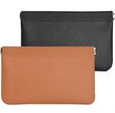 2-Pack Small Waterproof Checkered Makeup Bag - Portable Leather Travel Toilet...