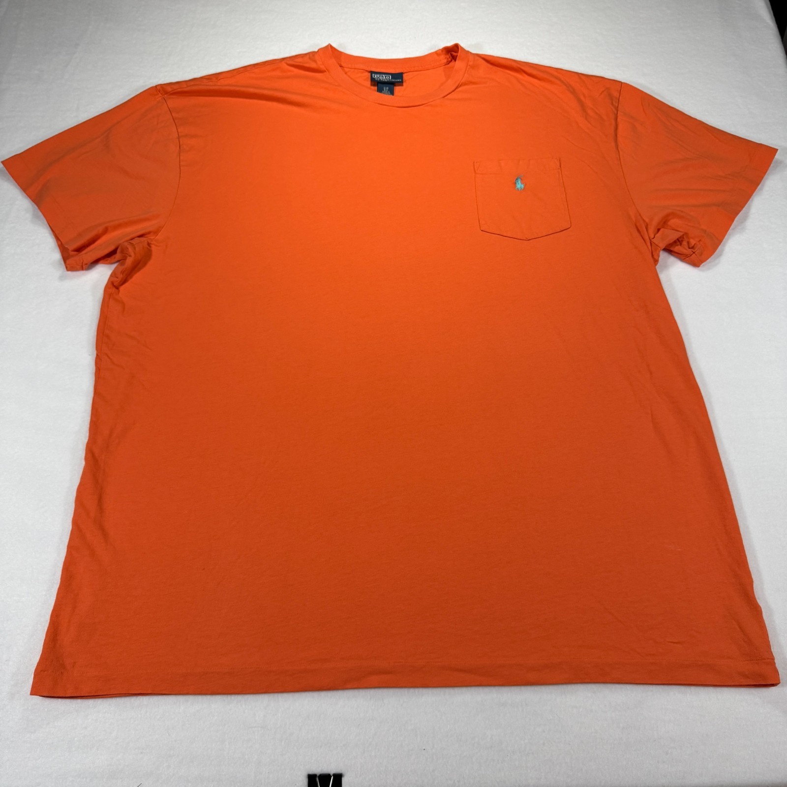 PONY Polo Ralph Lauren maglietta uomo cotone manica corta con tasca 2XB arancione chiaro