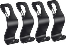 4 Pack Car Back Seat Headrest Hook Hanger for Purse Grocery Bag Handbag Hat,