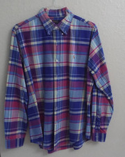 Polo Ralph Lauren Shirt Men's Large Button-Down Long Sleeve Multicolor Plaid