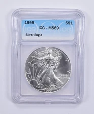 1999 American Silver Eagle MS69 ICG
