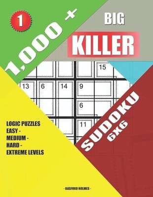 1,000 + Big killer sudoku 6x6: Logic puzzles easy - medium - hard - extreme leve
