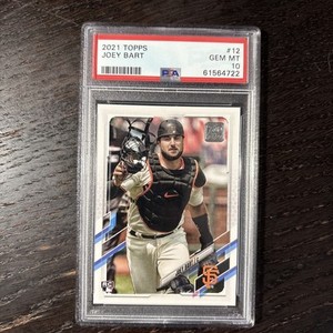 2021 Topps Joey Bart PSA 10 Gem Mint Rookie Card #12 RC Graded Giants Pirates