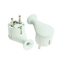 Zerlegbar Winkelstecker 230V 16A Uni-Schuko Weiß
