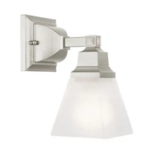 Livex Lighting 1031 Nickel Mission 1-Light Wall Sconce