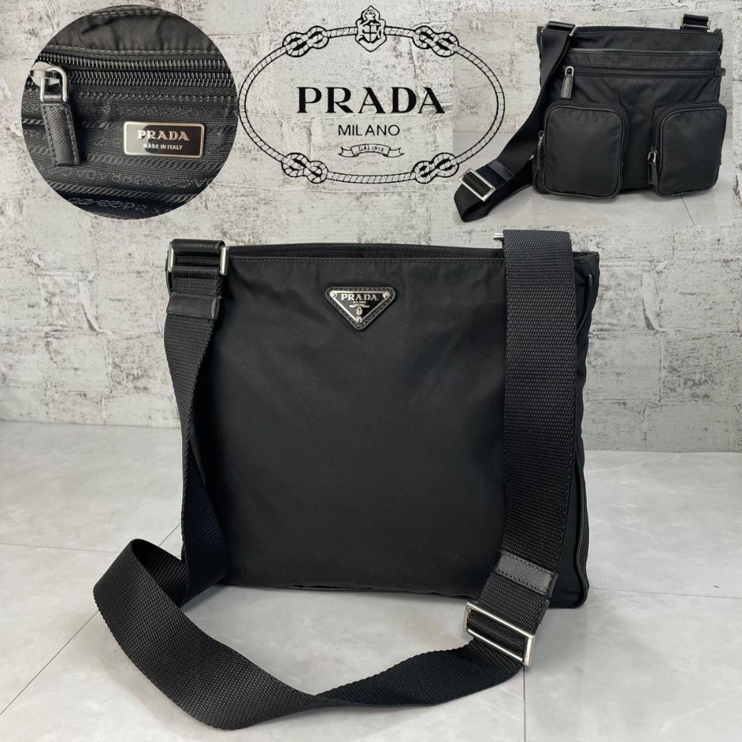 PRADA shoulder bag PRADA crossbody bag VA0627 good condition black