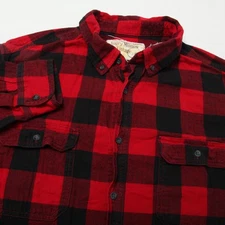 Hamm's Beer Shirt Mens 2XL Tall Red Black Buffalo Check Flannel Angry Minnow