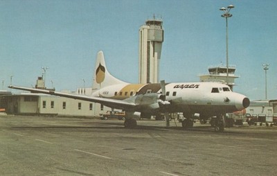 Postcard Aspen Airways Convair 580 Reg N5808