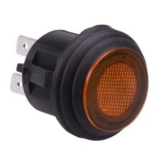 Amber On-Off 12V illuminated Push Button Switch 20A Auto