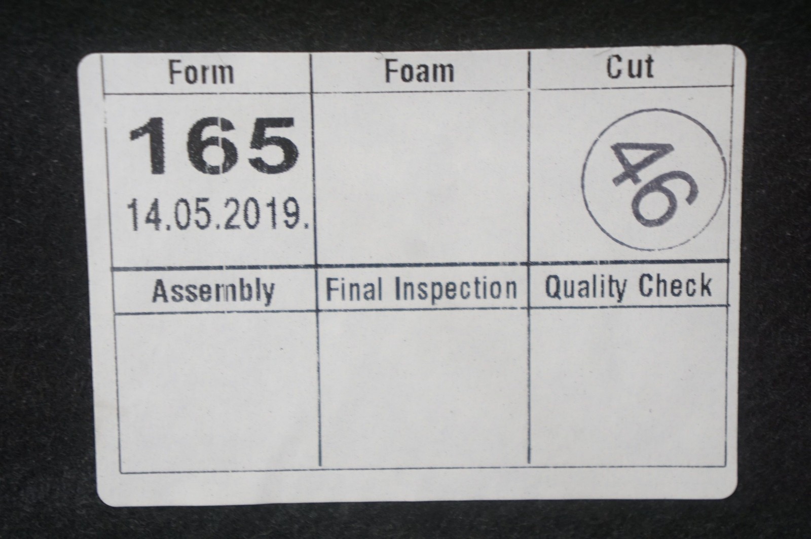 Aston Martin Vantage 2020 Rear Right Trunk carpet trim P/N KY63454K64AA