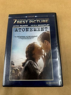 Atonement DVD 2007 James McAvoy Keira Knightley Joe Wright Widescreen