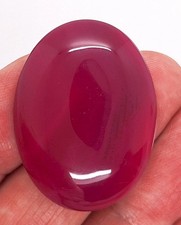 40x30mm Banded Agate Dyed Deep Red Cabochon Gemstone S4117N