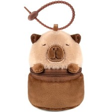 Creative Plush Doll Coin Wallet Purse Charms Portable Bag Hanging Capybara