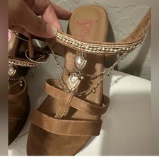 Sun  Stone Women  s Nadiyap Ankle Strappy Wedge Sandals Tan Size 5.5