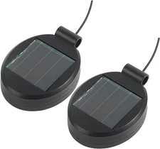 2 Pack Solar Garden Outdoor Led Light Yard Replacement Top Part Panel Hanging