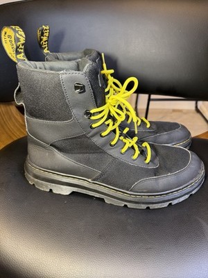 Dr. Martens Combs Tech Boot Black Yellow Lace Men s Sz 11US/ Wms 12US