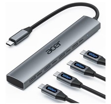 Acer USB C Hub, 10 Gbps type C splitter w/4 USBC 3.2 port high-speed type C