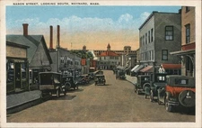 Maynard,MA Nason Street,Looking South Tichnor Middlesex County Antique Postcard