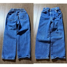 Vintage Levi's Jeans Kids 6 Blue Medium Wash Straight Denim Elastic Waist USA