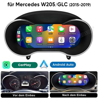 Carplay Digital Dashboard Cluster Kompatibel Für Benz C GLC W205 15-2018 NTG 5.0