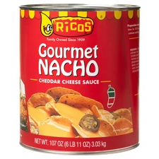 Ricos® Gourmet Nacho Cheese Sauce, 107 oz Can, For Chips Tacos...