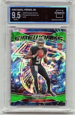 2024 Panini Prizm - Fireworks Michael Penix Jr. #16 Green Ice Prizm (RC)