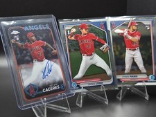 2024 Topps Chrome Kelvin Caceres Auto RA-KC LA Angels RC PLUS BONUS CARDS