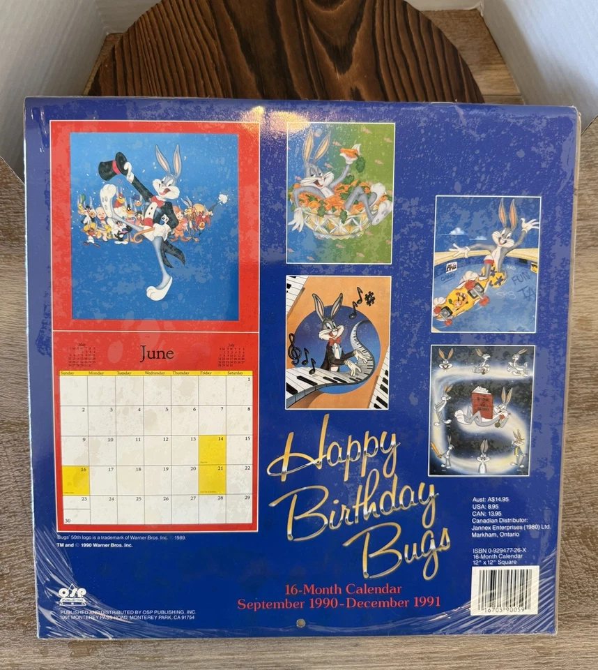 Happy Birthday Bugs Bunny 50 anos setembro 1990 - dezembro 1991 Novo em folha - Imagem 2 de 2