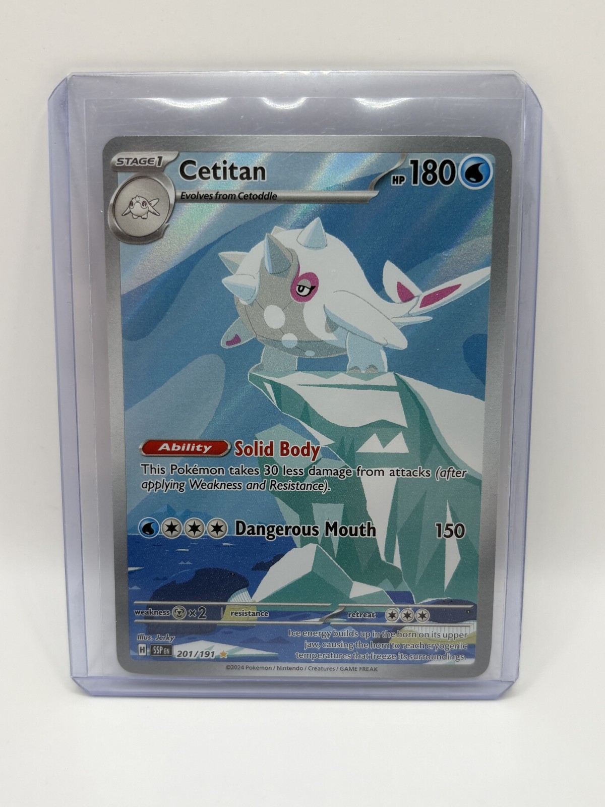 Cetitan 201/191 Illustration Rare Surging Sparks Pokemon Holo NM 201/191