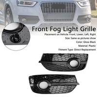 RSQ3 Stil Waben Front Nebelscheinwerfer Abdeckungen FüR Audi Q3 Glanzschwarz