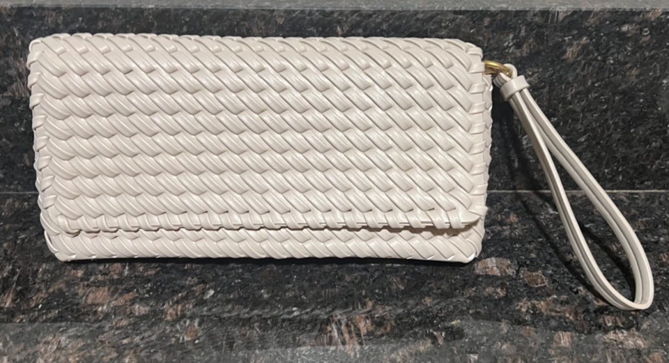 ZARA Original - Elongated Clutch Braided Detail "Ecru" Crossbody Luxury Bag 2025 - Image 4 of 4