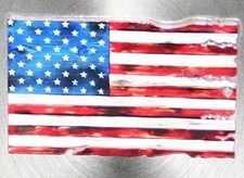 Distressed American Flag Truck SUV Magnet Emblem - MADE IN THE USA - 4" x 3"