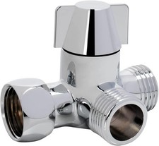Solid Brass G1/2" Shower Arm, 3-Way Diverter Valve for Handheld and Fixed Spray
