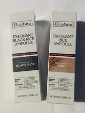 OceAura Exfoliant Rice Ampoule Duo - Black Rice & White Rice (2 x 100ml) Sealed