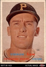 1957 Topps #199 Vern Law Pirates 7.5 - NM+