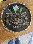 MCM VINTAGE black Metal State Collectible Decor Tin SOUTH DAKOTA rare Condition — photo 2