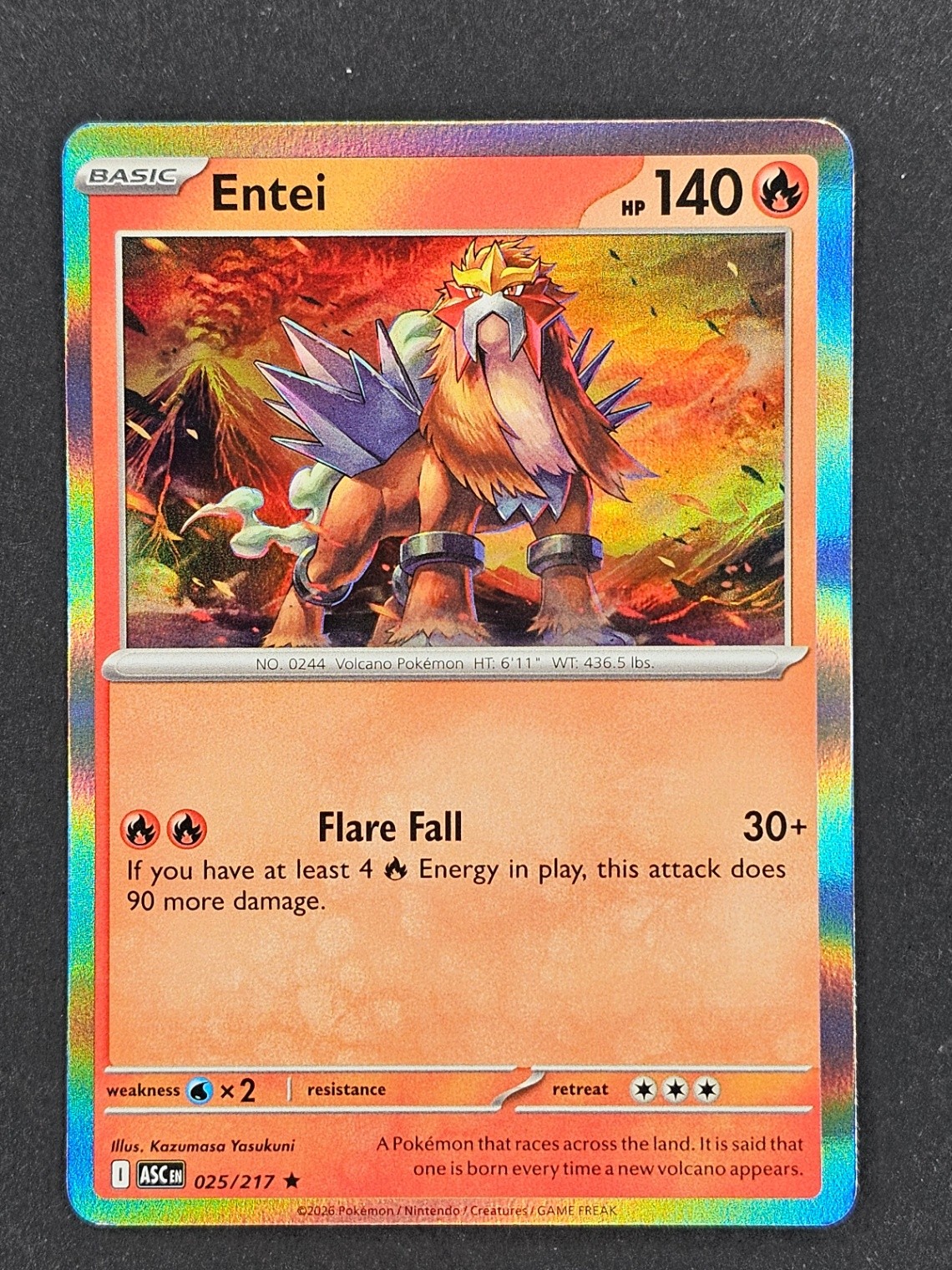 Entei Holo Rare ME: Ascended Heroes 025/217 NM