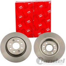 2X TRW BREMSSCHEIBEN 264mm VOLL HINTEN PASSEND FÜR ABARTH GRANDE PUNTO FIAT