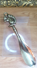 Brass Shoe Horn SQUIRREL HANDLE Vintage