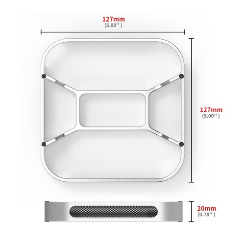 Staubdichter Ständer für Mac Mini mit sicherem Sitz und optimalem Wärmemanage - Afbeelding 10 van 12