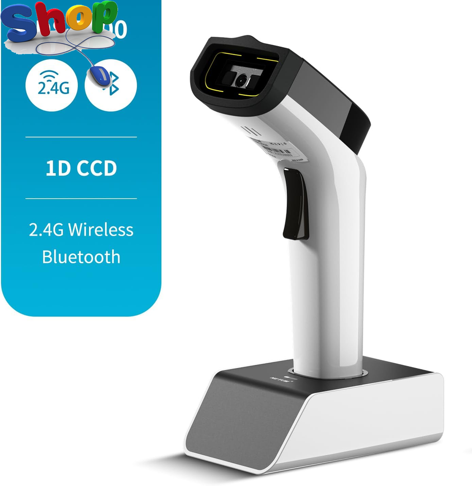 Barcoder Sign DS5000 Fashionable Bluetooth Wireless 1D Barcode Scanner, Hands Free ...