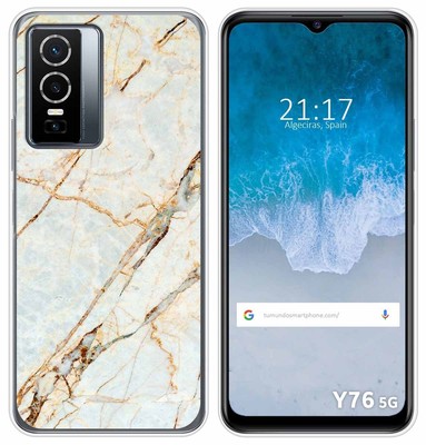 EASSGU Custodia per vivo Y76 5G (6.58 Inches), Cover Morbida in