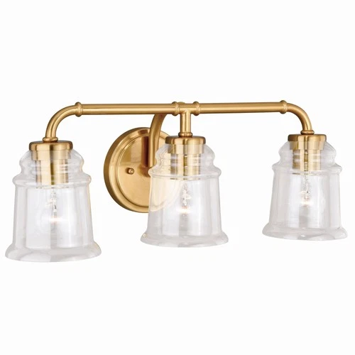 Toledo 3-Light Bathroom Light in Industrial Style 8.25 Inches Tall and 22 Inches - Picture 1 of 11