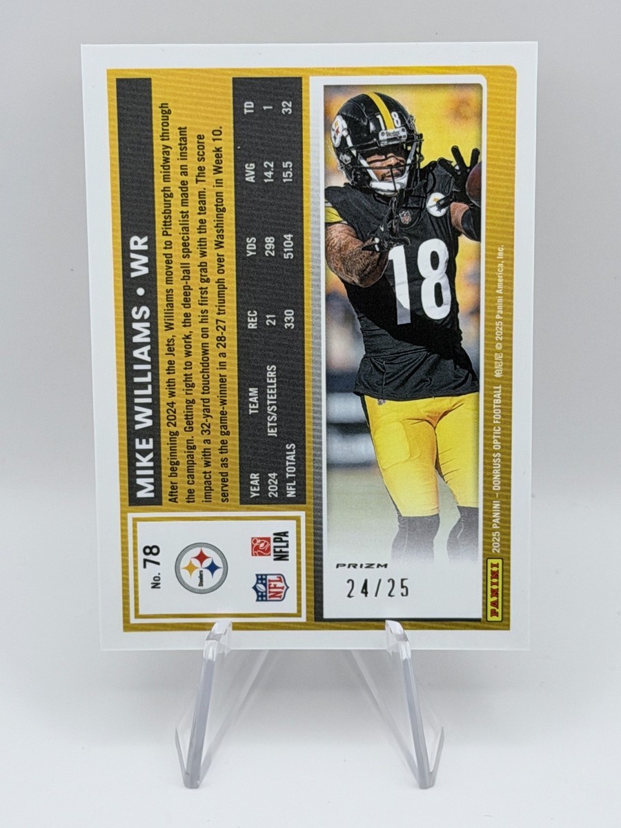 Mike Williams - 2025 Donruss Optic #78 Black Pandora Prizm /25