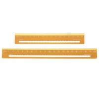 2 StüCk Gold Lineal 15+20Cm Hohl Aluminium Lineale FüR Straight Ruler