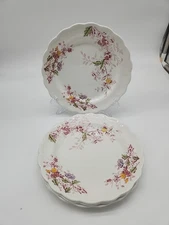 Set of 3 Vintage Ridgway ENGLISH GARDEN 7.75” Lunch Plates Staffordshire England